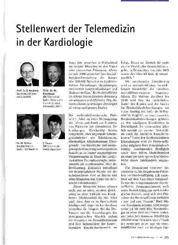 Vorschauseite 1: Stellenwert der Telemedizin in der Kardiologie