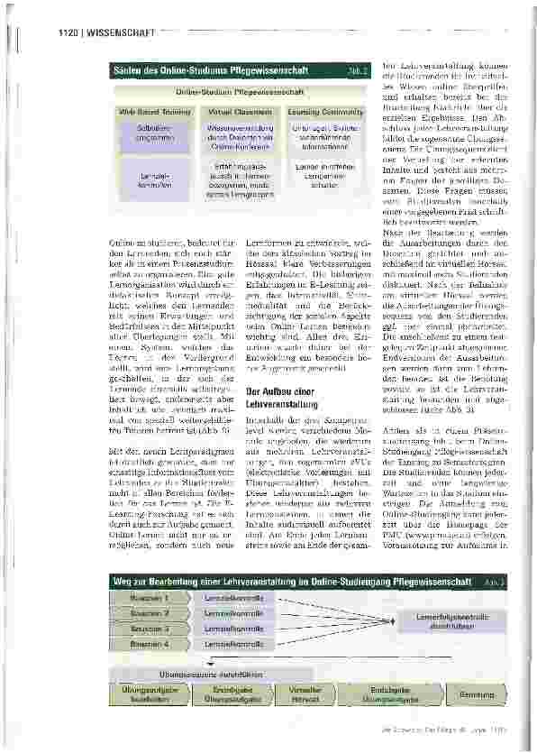 Vorschauseite 3: Pflegewissenschaft online studieren - ein neuer Weg