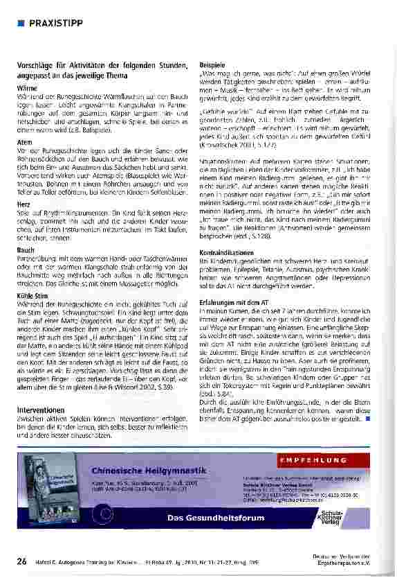 Vorschauseite 6: Autogenes Training bei Kindern und Jugendlichen