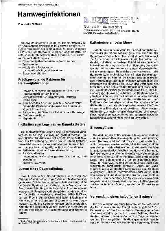 Vorschauseite 1: Harnweginfektionen