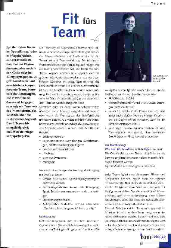 Vorschauseite 1: Fit fürs Team