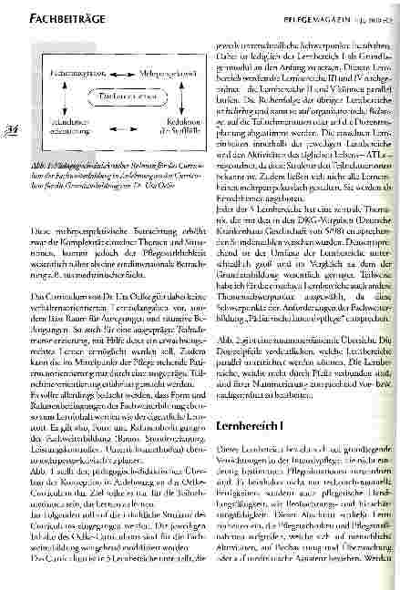 Vorschauseite 2: Curriculare Struktur der Fachweiterbildung Pädiatrische Intensivpflege