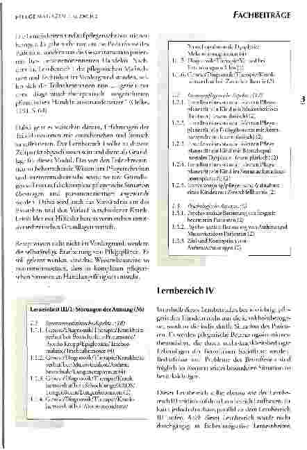 Vorschauseite 5: Curriculare Struktur der Fachweiterbildung Pädiatrische Intensivpflege