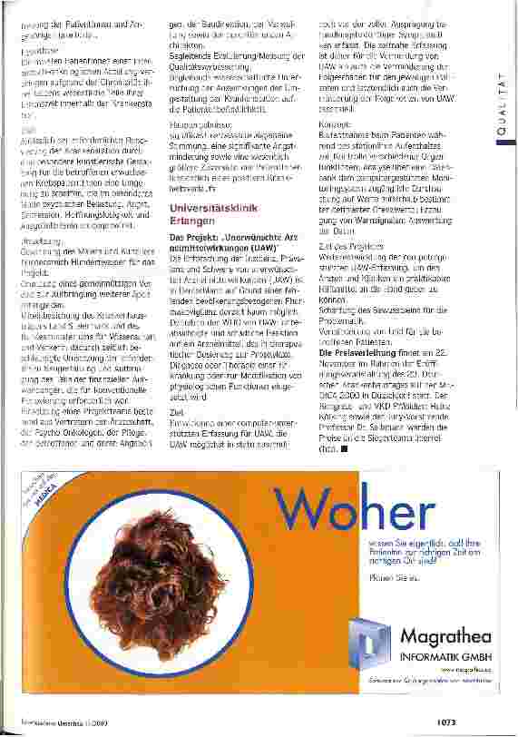 Vorschauseite 2: Golden Helix Award 2000: Die Finalisten Qualitätsprojekte vor allem zur Verbesserung der Lebensqualität