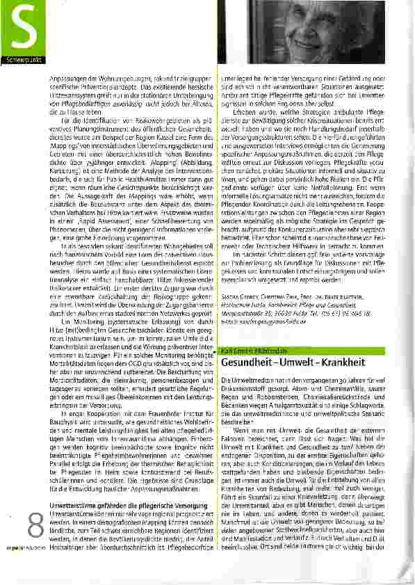 Vorschauseite 2: Anpassung an den Klimawandel: Gesundheitlich gefährdet sind ältere Menschen