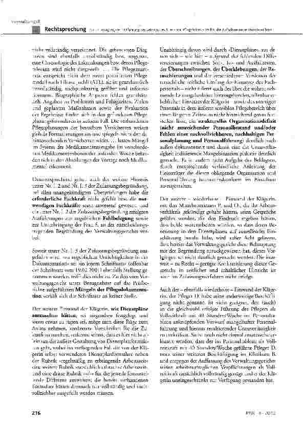 Vorschauseite 3: Zur Untersagung der Fortführung des Betriebs des Alten und Pflegeheims - Verbot der Aufnahme neuer Heimbewohner
