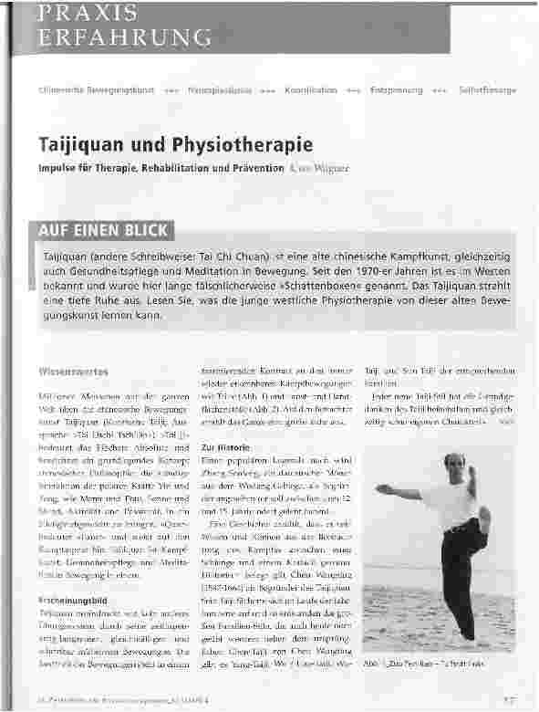 Vorschauseite 1: Taijiquan und Physiotherapie