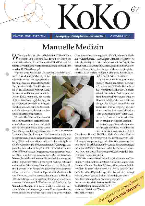 Vorschauseite 1: Manuelle Medizin