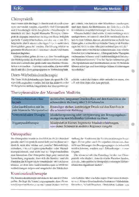 Vorschauseite 2: Manuelle Medizin