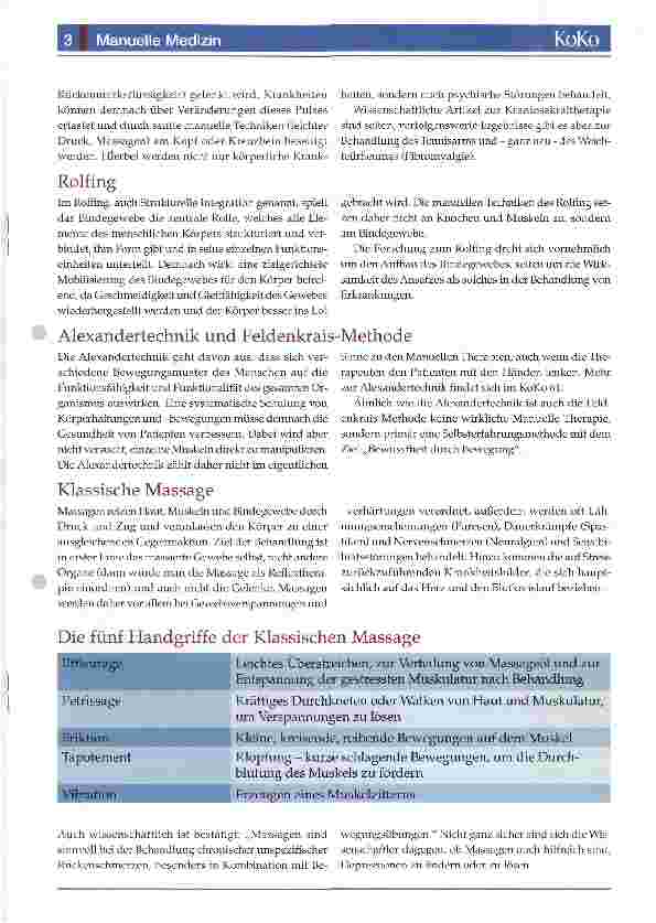 Vorschauseite 3: Manuelle Medizin