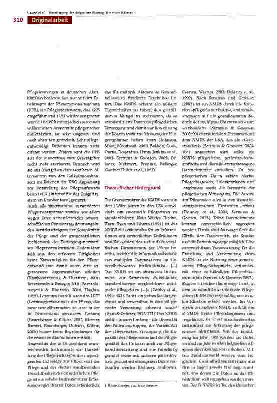 Vorschauseite 2: Die Übertragung des Belgischen Nursing Minimum Data Set II (B-NMDS II) auf bundesdeutsche Krankenhäuser. Ergebnisse der ersten Untersuchungsphase zum Übersetzungsund Adaptionsproz…