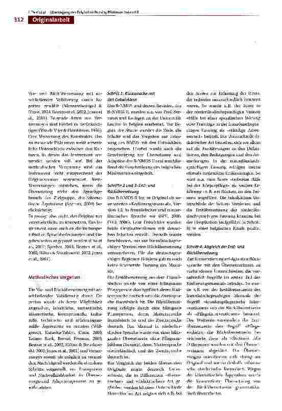 Vorschauseite 4: Die Übertragung des Belgischen Nursing Minimum Data Set II (B-NMDS II) auf bundesdeutsche Krankenhäuser. Ergebnisse der ersten Untersuchungsphase zum Übersetzungsund Adaptionsproz…