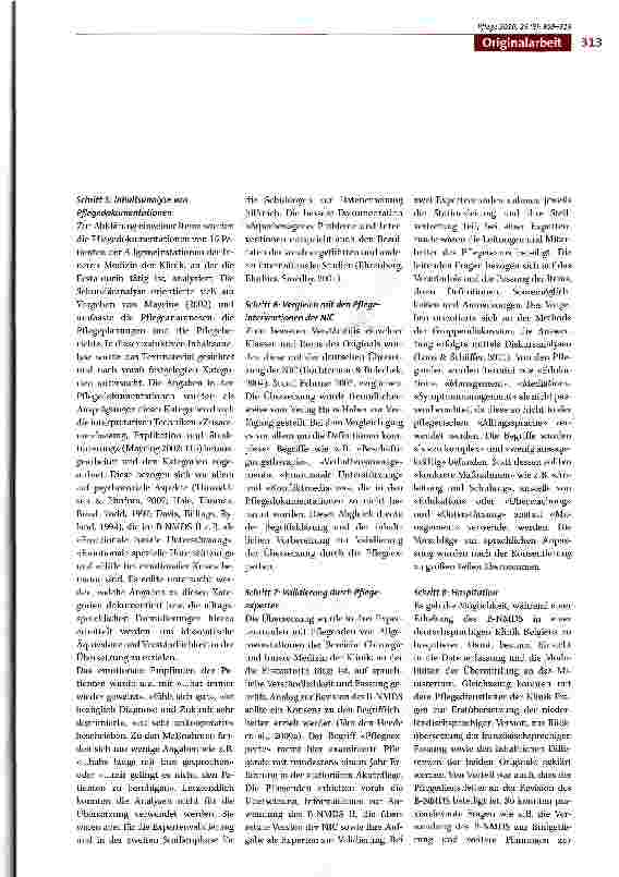 Vorschauseite 5: Die Übertragung des Belgischen Nursing Minimum Data Set II (B-NMDS II) auf bundesdeutsche Krankenhäuser. Ergebnisse der ersten Untersuchungsphase zum Übersetzungsund Adaptionsproz…