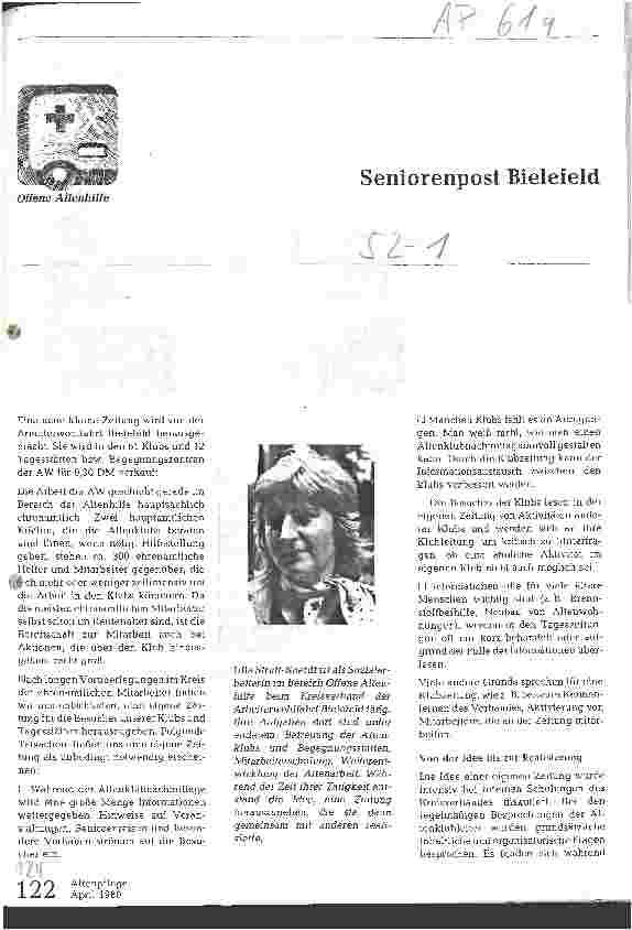 Vorschauseite 1: Seniorenpost Bielefeld