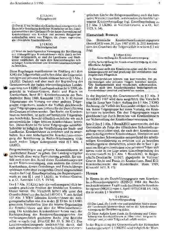 Vorschauseite 5: Das kirchliche Krankenhaus in der höchstrichterlichen Rechtsprechung (I)