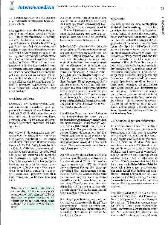 Vorschauseite 3: Grundlagen des Transfusionswesens Allgemeine Transfusionskunde und die Behandlung mit Erythrozytenkonzentraten