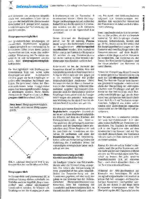 Vorschauseite 5: Grundlagen des Transfusionswesens Allgemeine Transfusionskunde und die Behandlung mit Erythrozytenkonzentraten