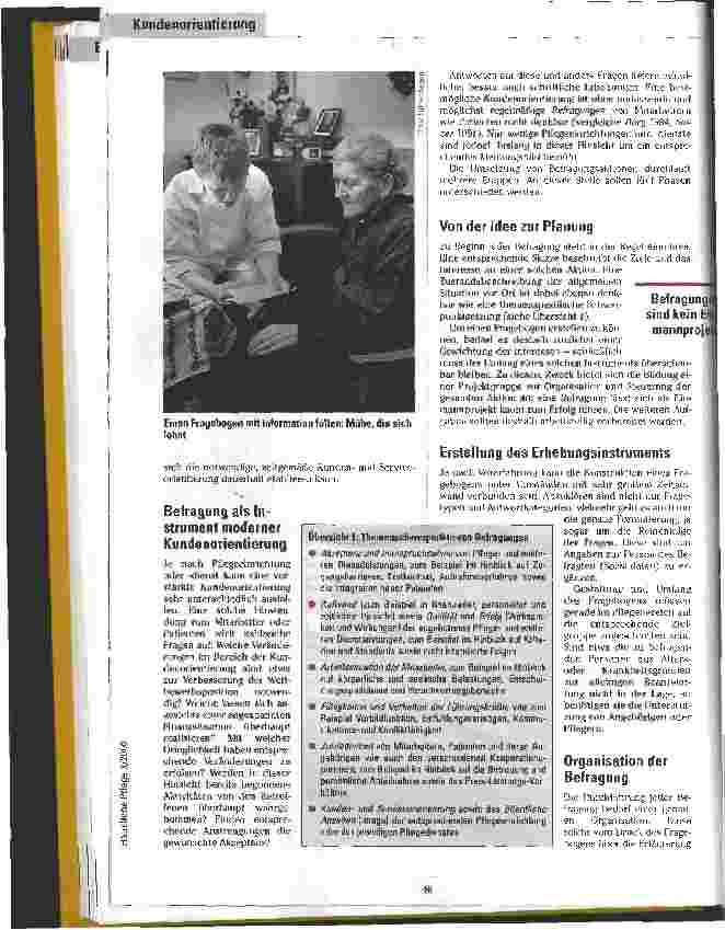Vorschauseite 2: Wissen, was läuft. .. Die Befragung als Ausgangspunkt zeitgemäßer Kundenorientierung