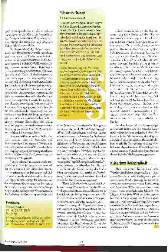 Vorschauseite 3: Neue Freiheiten? Betreutes Wohnen nach dem Referentenentwurf zum Heimgesetz