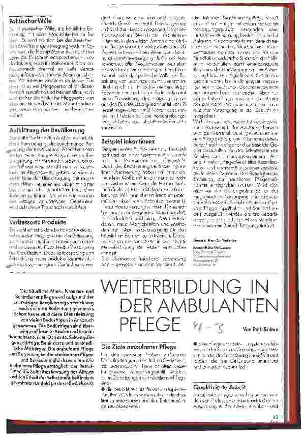 Vorschauseite 2: Home-Care - ein Zukunftsthema