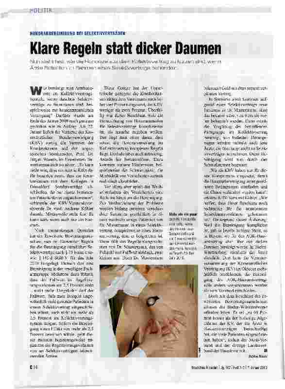 Vorschauseite 1: Klare Regeln statt dicker Daumen