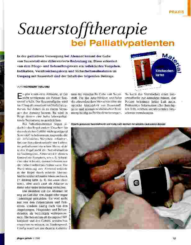 Vorschauseite 1: Sauer Stofftherapie
