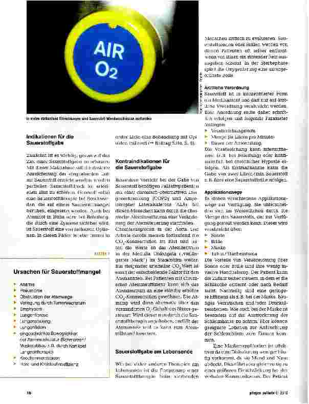 Vorschauseite 2: Sauer Stofftherapie