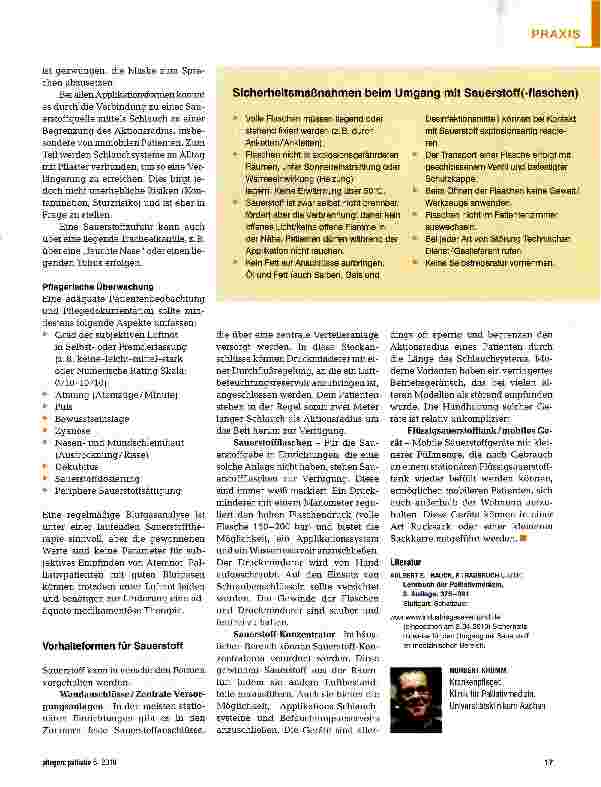 Vorschauseite 3: Sauer Stofftherapie