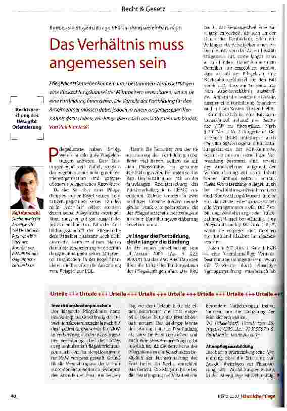 Vorschauseite 1: Das Verhältnis muss angemessen sein