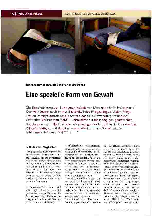 Vorschauseite 1: Eine spezielle Form von Gewalt