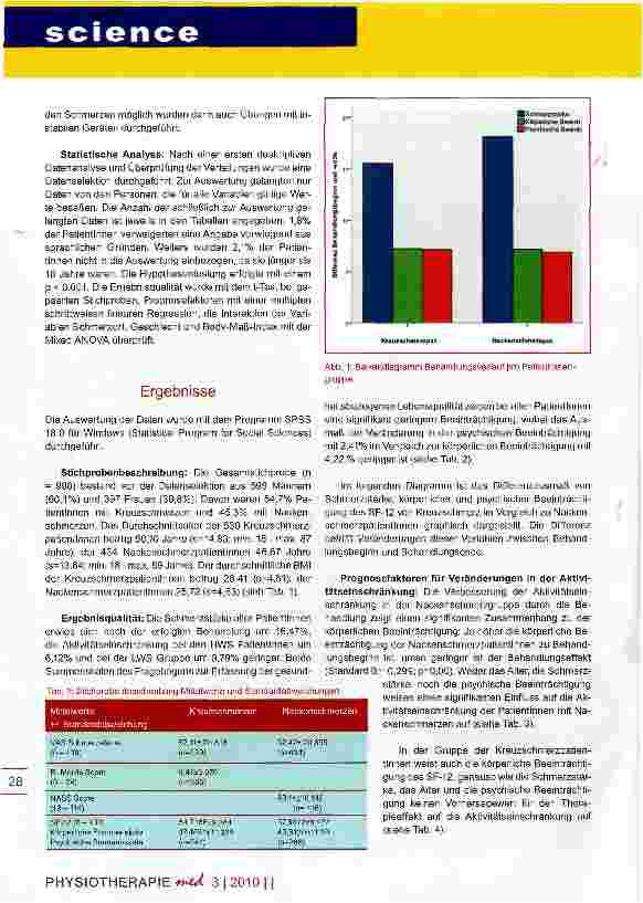 Vorschauseite 4: Chronische Kreuzund Nackenschmerzen Implikationen zur differentiellen, physiotherapeutischen Behandlung
