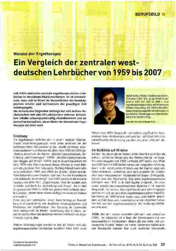 Vorschauseite 1: Ein Vergleich der zentralen westdeutschen Lehrbücher von 1959 bis 2007