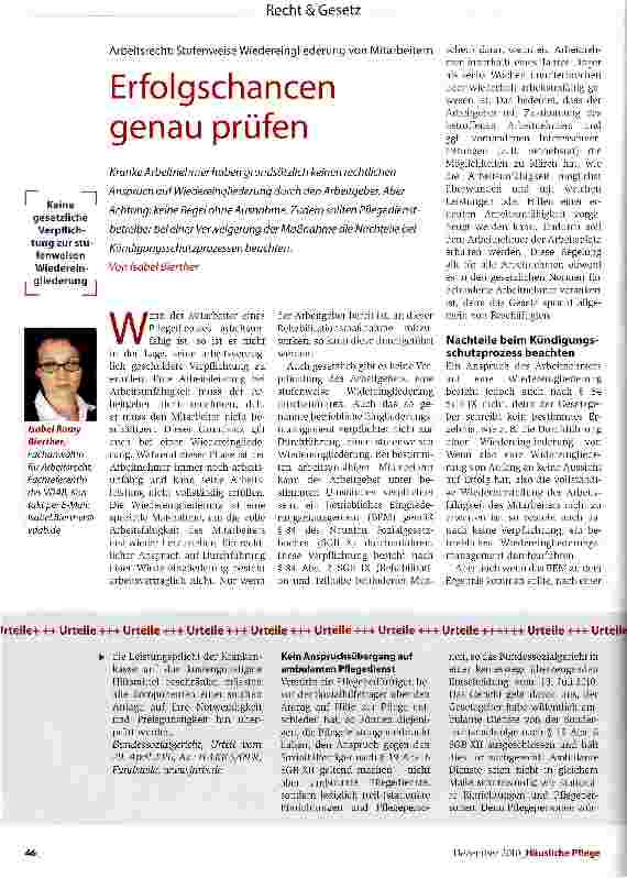 Vorschauseite 1: Erfolgschancen genau prüfen