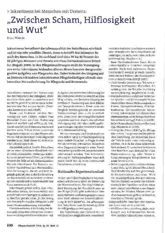 Vorschauseite 1: „Zwischen Scham, Hilflosigkeit und Wut