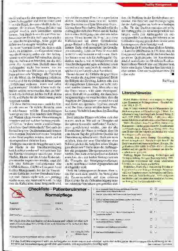 Vorschauseite 2: Outsourcing nicht ohne Qualitätsmanagement Gebäudereinigung: wie definiert man Qualität?