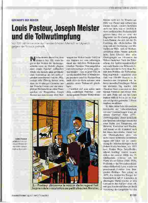 Vorschauseite 1: Louis Pasteur, Joseph Meister und die Tollwutimpfung
