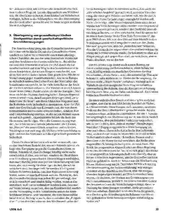 Vorschauseite 3: Gesundheitsreform in den USA auf der Zielgeraden:Vom Privileg zum Rechtsanspruch