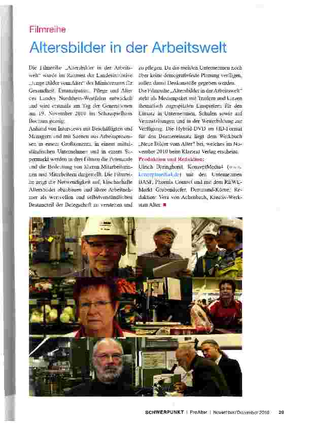 Vorschauseite 1: Altersbilder in der Arbeitswelt