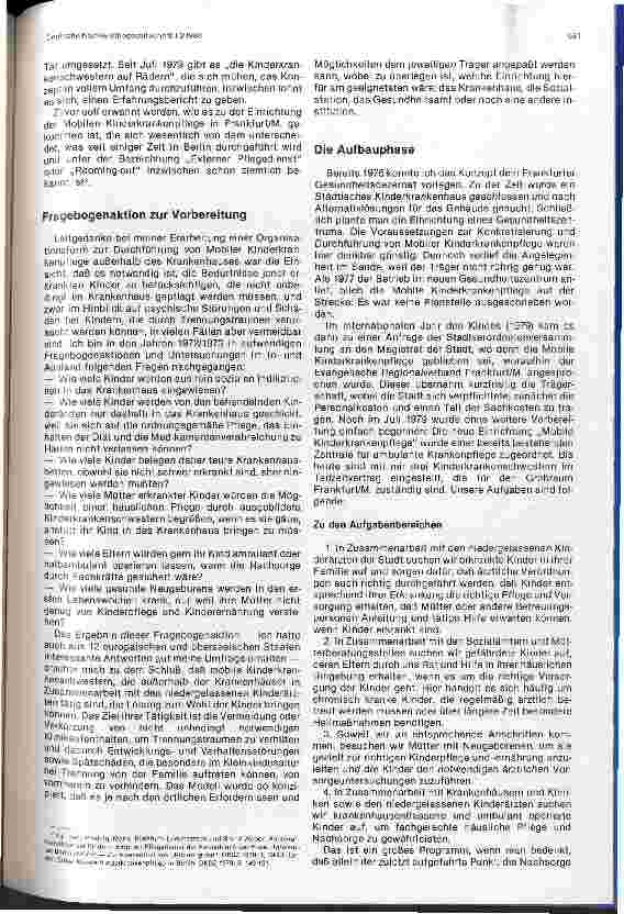 Vorschauseite 2: Mobile Kinderkrankenpflege — eine neue Einrichtung in Frankfurt/M.