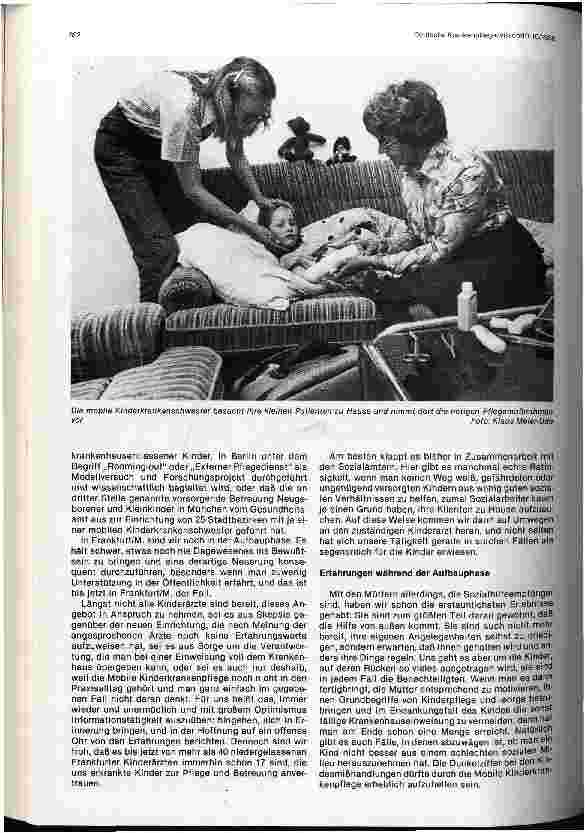 Vorschauseite 3: Mobile Kinderkrankenpflege — eine neue Einrichtung in Frankfurt/M.