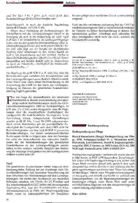 Vorschauseite 3: Ungleichbehandlung von Leistungserbringern der häuslichen Krankenpflege