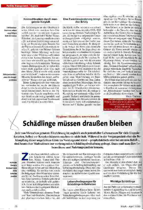 Vorschauseite 1: Schädlinge müssen draußen bleiben