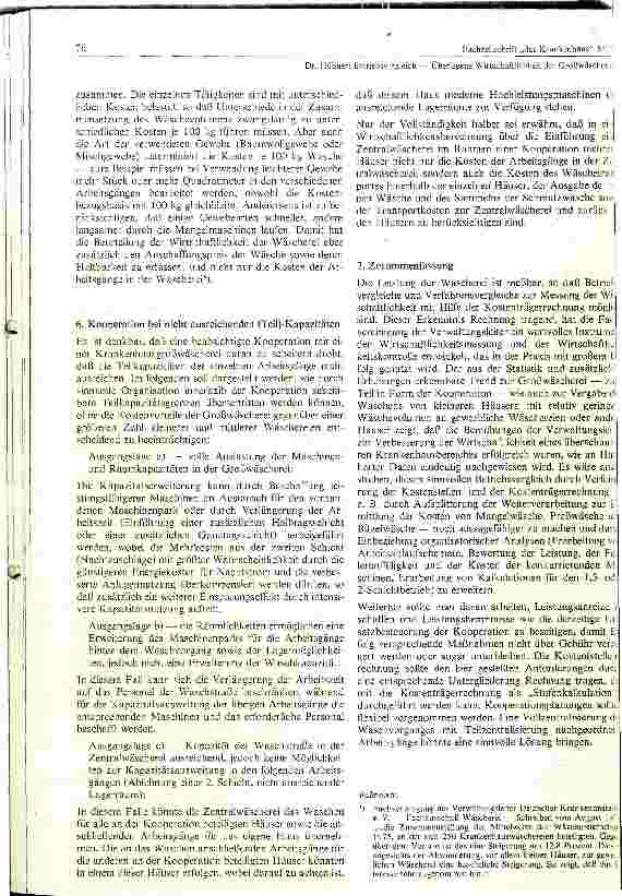 Vorschauseite 6: Betriebsvergleich - Überlegene Wirtschaftlichkeit der Großwäschereien