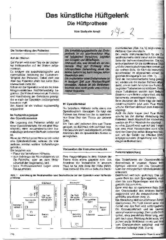 Vorschauseite 1: Das künstliche Hüftgelenk - Die Hüftprothese