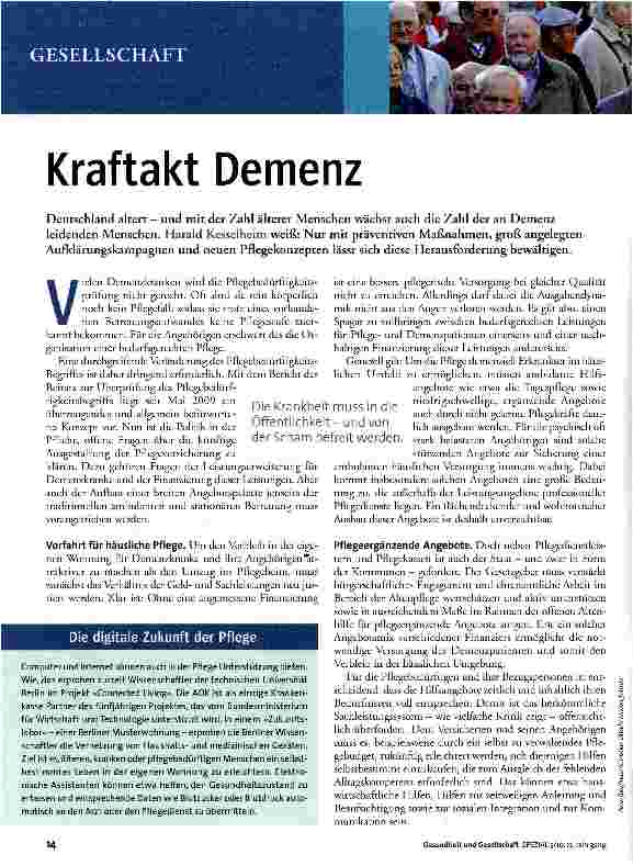 Vorschauseite 1: Kraftakt Demenz