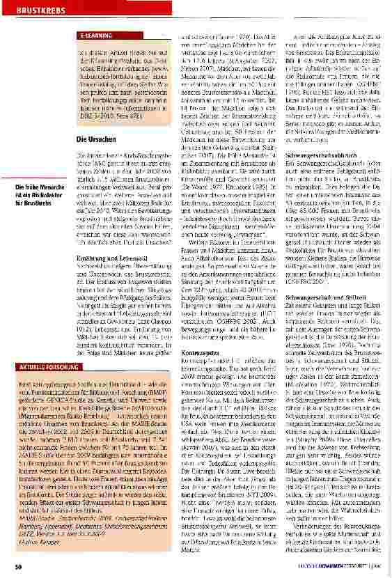 Vorschauseite 2: Die fruchtbare Zeit: Gefahrenzone für Brustkrebs?