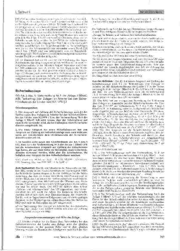 Vorschauseite 1: Sicherheitszulage