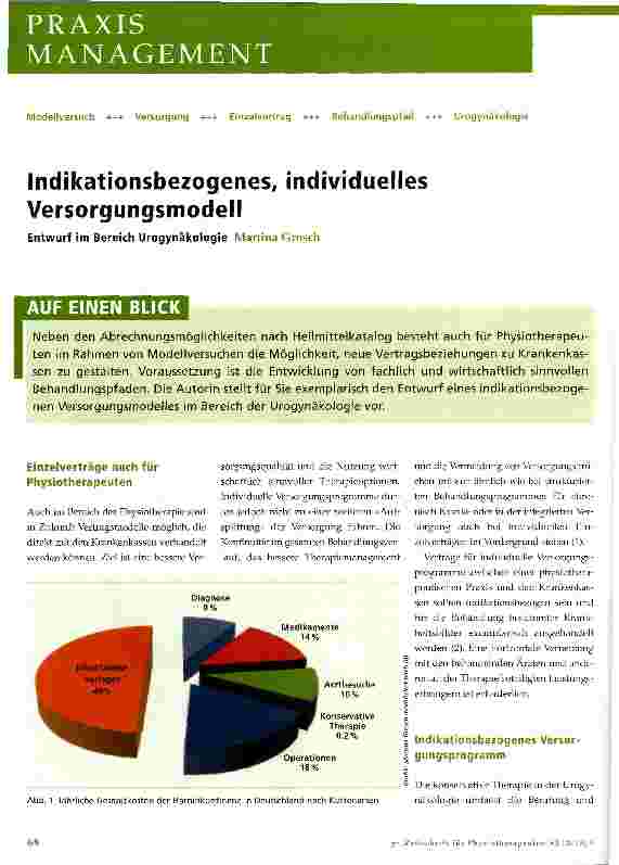 Vorschauseite 1: Indikationsbezogenes, individuelles Versorgungsmodell