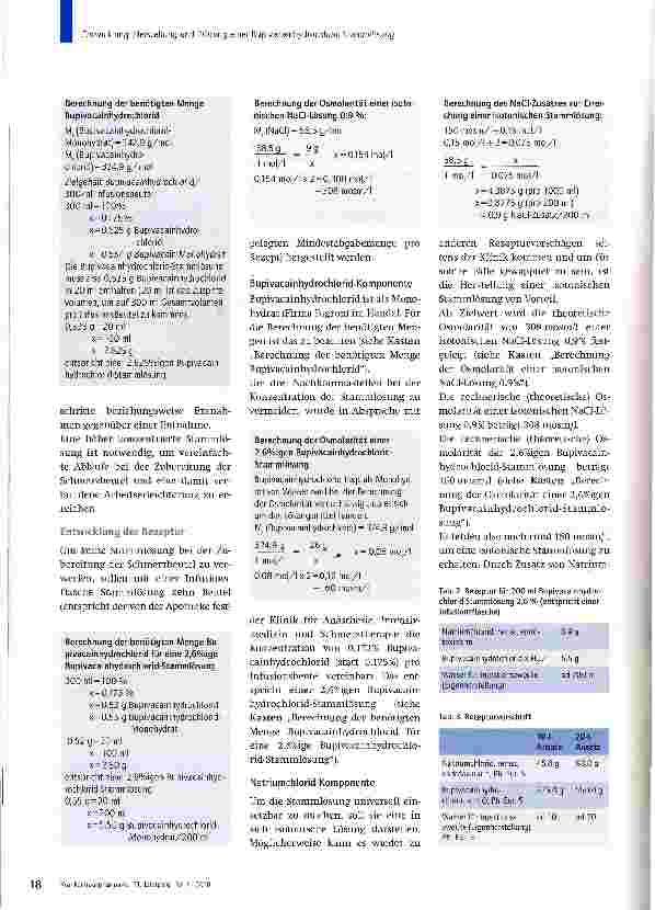 Vorschauseite 3: Bupivacainhydrochlorid-Stammlösung 2,6 % zur Anwendung in der Schmerztherapie