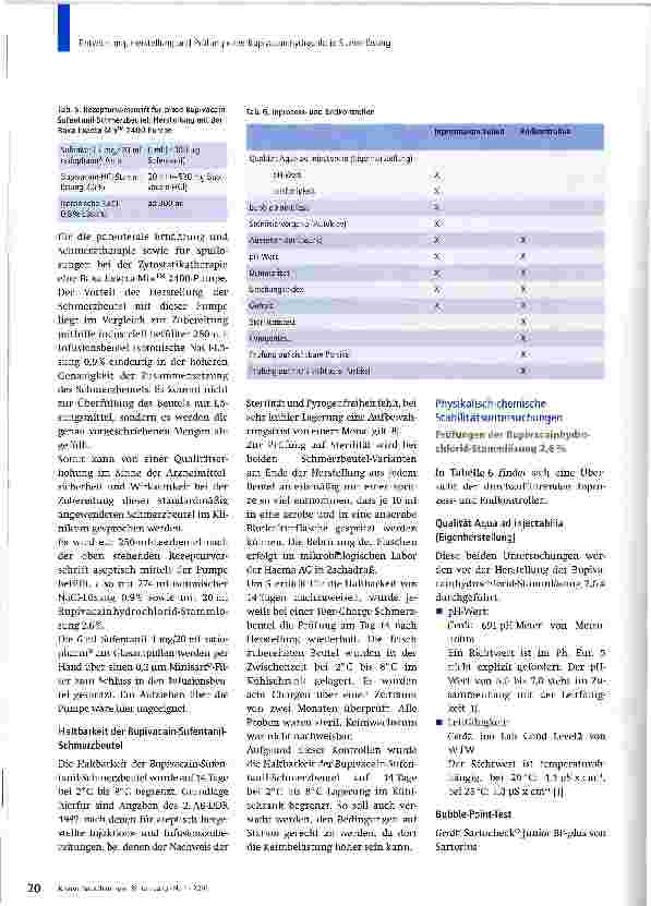 Vorschauseite 5: Bupivacainhydrochlorid-Stammlösung 2,6 % zur Anwendung in der Schmerztherapie